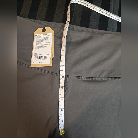 prAna Layna 7/8 Leggings XS Or Large Dark Iron Gray High Waist Stretch - Picture 10 of 12